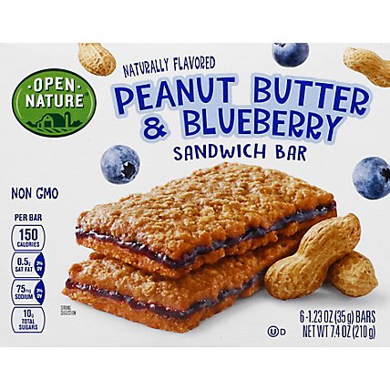 Open Nature Sandwich Bar Peanut Butter Blueberry - 6-1.23 Oz - Image 2