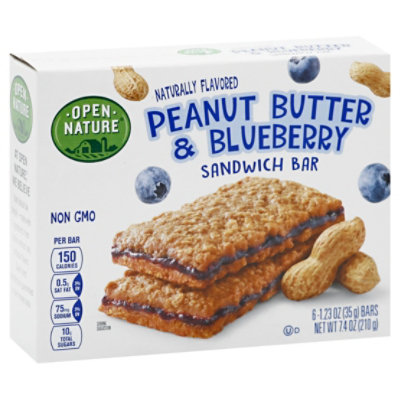 Open Nature Sandwich Bar Peanut Butter Blueberry - 6-1.23 Oz