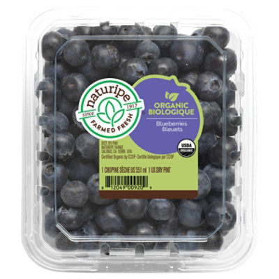 Organic Blueberries Prepackaged - 1 Pint - Image 1