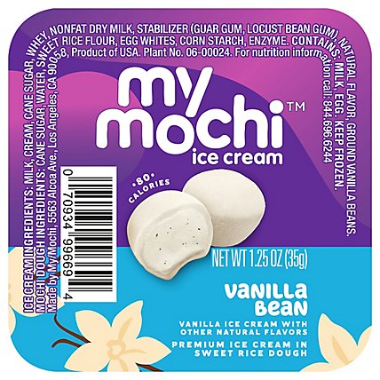 Vanilla Bean Mochi Ice Cream - 1.5 Oz. - Image 1