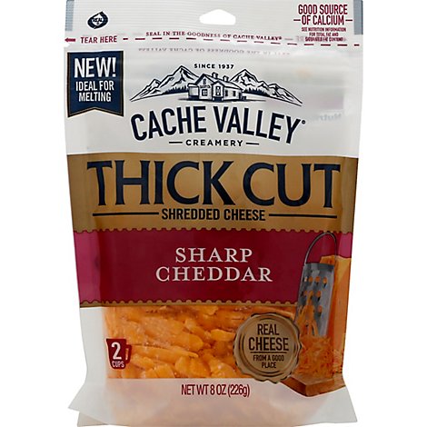 Cache Valley Sharp Cheddar Thick Cut - 8 Oz