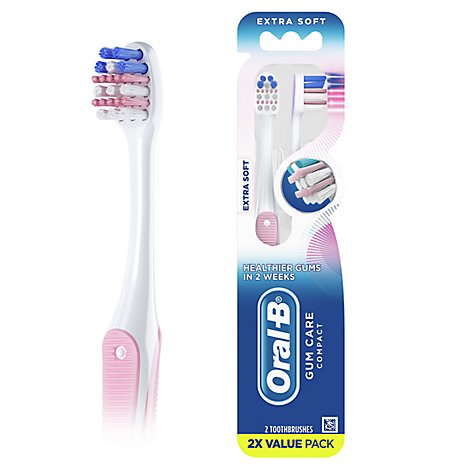 Oral-B Gum Care Compact Toothbrush Extra Soft - 2 Count