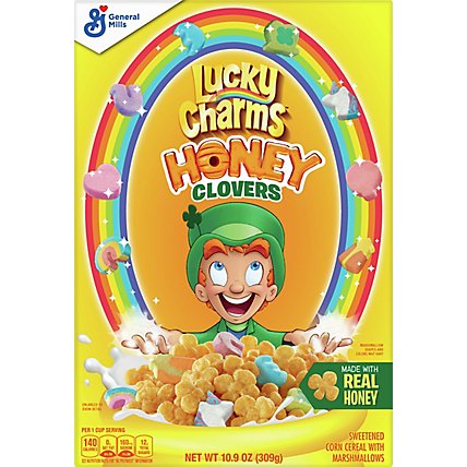 Lucky Charms Cereal Corn Honey Clovers - 10.9 Oz - Image 2