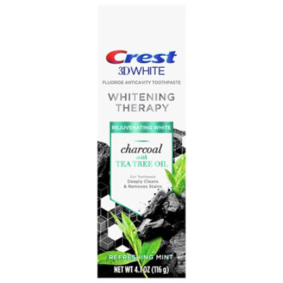 Crest 3D White Whitening Therapy Charcoal With Tea Tree Oil Refreshing Mint Toothpaste - 4.1 Oz - Image 3