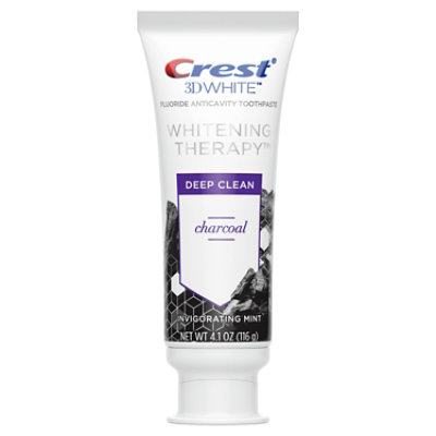 Crest 3D White Whitening Therapy Charcoal Fluoride Toothpaste Invigorating Mint - 4.1 Oz - Image 2