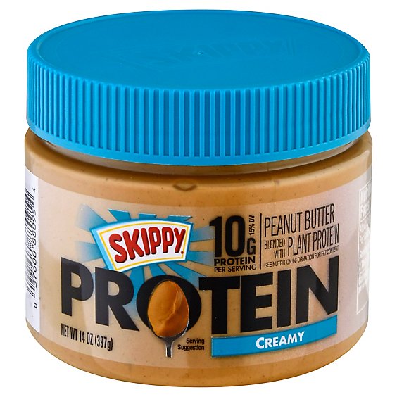Skippy Protein Peanut Butter Creamy - 14 Oz