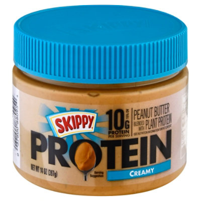Skippy Protein Peanut Butter Creamy - 14 Oz