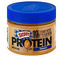 Skippy Protein Peanut Butter Chunky - 14 Oz