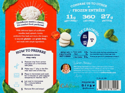 Califlour Entrees Pasta Lasagna Mts - 9 Oz - Image 6