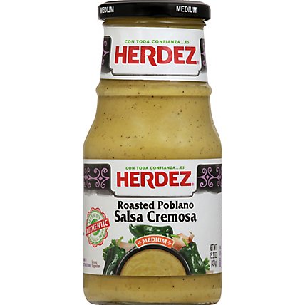 Herdez Creamy Roasted Poblano Salsa - 15.3 Fl. Oz. - Image 2