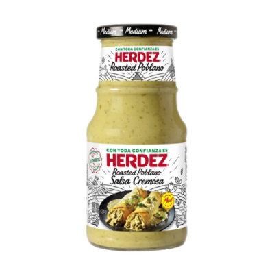 Herdez Creamy Roasted Poblano Salsa - 15.3 Fl. Oz. - Image 2