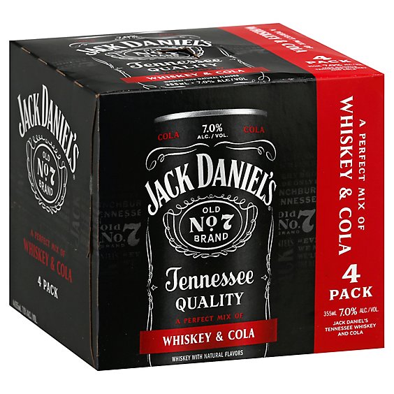 Jack Daniels & Cola Rtd - 4-12 Fl. Oz.