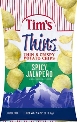 Tims Cascade Jalapeno Thins - 7.5 Oz - Image 1