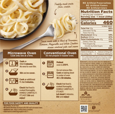 Marie Callender's Four Cheese Fettuccini Alfredo Bowl Frozen Pasta Meal - 11.3 Oz - Image 6