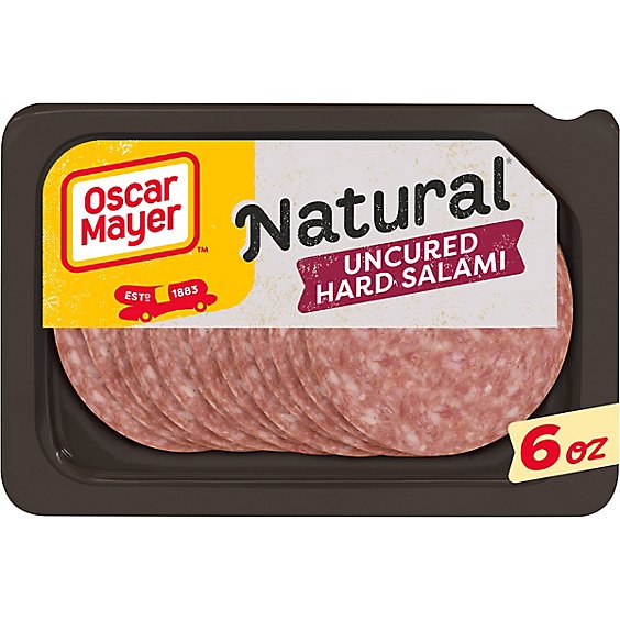 Oscar Mayer Natural Uncured Hard Salami Sliced Lunch Meat Tray - 6 Oz