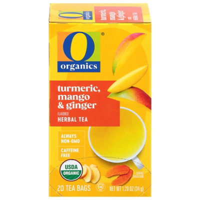 O Organics Tea Turmeric Mango Ginger - 20 Count