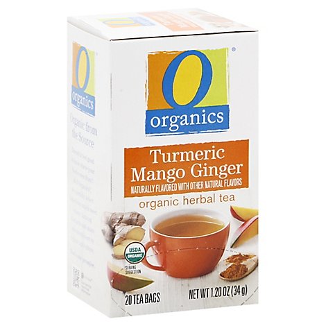 O Organics Tea Turmeric Mango Ginger - 20 Count