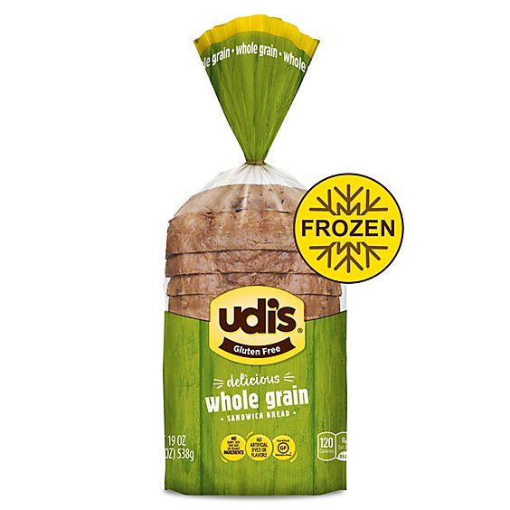 Udi's Gluten Free Frozen Whole Grain Sandwich Bread - 18 Oz