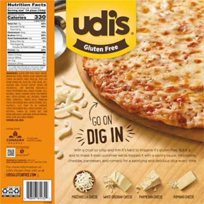 Udis Frozen Pizza Cheese - 17.53 Oz - Image 4