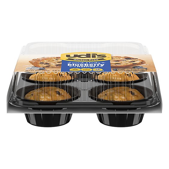 Udi's Gluten Free Frozen Blueberry Muffins -4-10 Oz