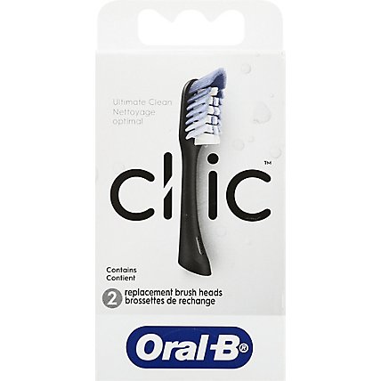 Oral-B Clic Toothbrush Replacement Brush Heads Black - 2 Count - Image 2