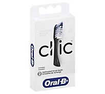 Oral-B Clic Toothbrush Replacement Brush Heads Black - 2 Count