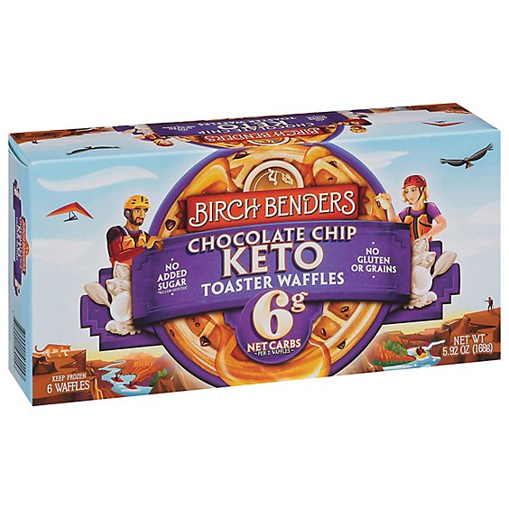 Birch Benders Frozen Waffles -Chocolate Chip Keto 6ct - 5.92 Oz