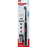 Colgate 360 Advanced Charcoal Battery Powered Manual Toothbrush - Each - Image 2