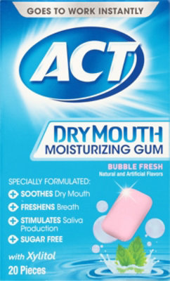 Act Dry Mouth Gum Bubble Fresh - 20 Count - Image 2