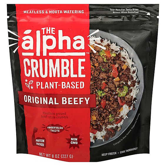 Alpha Foods Pouch Beefy Crumble Alt - 8 Oz