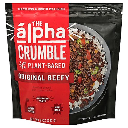 Alpha Foods Pouch Beefy Crumble Alt - 8 Oz - Image 1