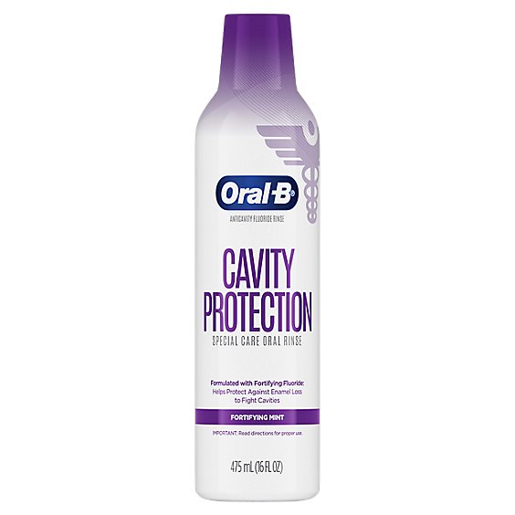 Oral-B Cavity Protection Oral Rinse Special Care Fortifying Mint - 16 Fl. Oz.