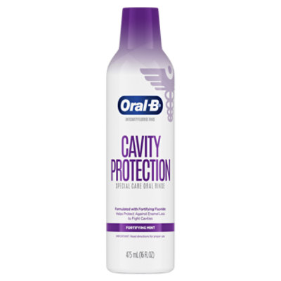 Oral-B Cavity Protection Oral Rinse Special Care Fortifying Mint - 16 Fl. Oz.