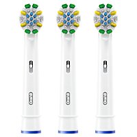 Oral-B FlossAction Electric Toothbrush Replacement Brush Heads - 3 Count - Image 2