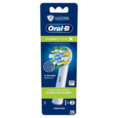 Oral-B FlossAction Electric Toothbrush Replacement Brush Heads - 3 Count