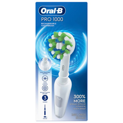 Oral-B Pro 1000 White Rechargeable Toothbrush - Each