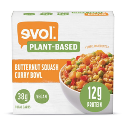  Evol Curry Bowl Plant-Based Butternut Sq - 10.5 Oz 