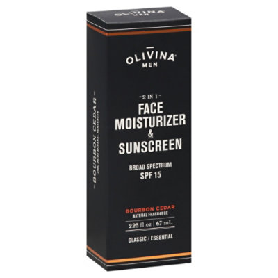 Olivina Men Face Moisturizer Spf15 - 2.5 Oz