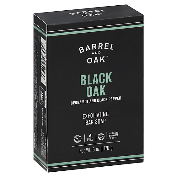 Olivina Men Bar Soap Black Oak - 6 Oz
