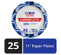 Dixie Ultra Large Printed Paper Plates 11.5 Inch - 25 Count