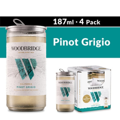 Woodbridge Pinot Grigio White Wine Cans - 4-187 Ml - Image 1