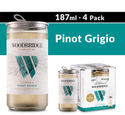 Woodbridge by Robert Mondavi Pinot Grigio White Wine Bottles - 4-187 Ml ...