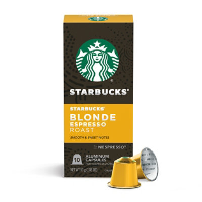 Starbucks by Nespresso Original Line Blonde Roast Espresso Capsules Box 10 Count - Each - Image 1