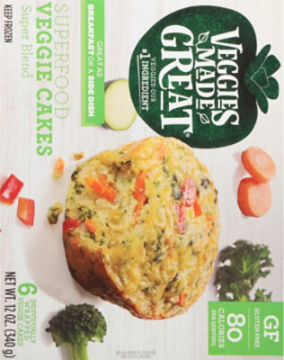 Garden Lites Veggie Cakes Superfood Gluten Free 6 Count - 12 Oz - Image 6