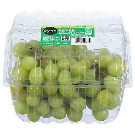 Signature Farms Green Seedless Grapes - 2 Lb