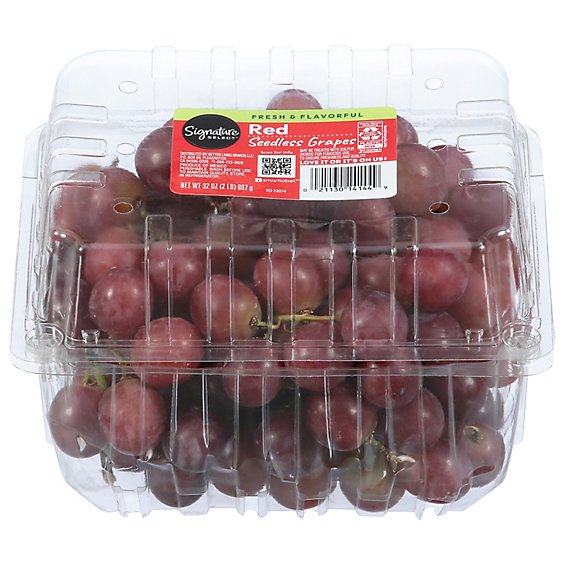 Signature Farms Red Seedless Grapes - 2 Lb