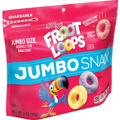 Froot Loops Jumbo Snax Original Kids Cereal Snacks - 6 Oz