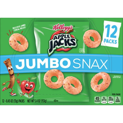 Apple Jacks Jumbo Snax Cereal Snacks Lunch Box Snacks 12 Count - 5.4 Oz - Image 4