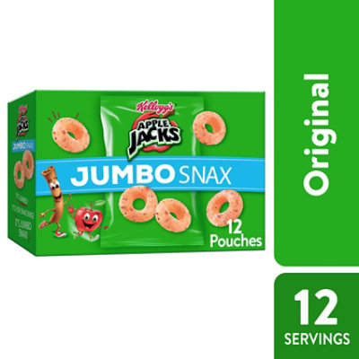 Apple Jacks Jumbo Snax Cereal Snacks Lunch Box Snacks Original 12 Count - 5.4 Oz