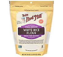 Bobs Red Mill Flour White Rice Stone Ground Gluten Free Non GMO - 24 Oz